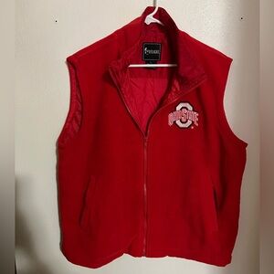 SPOTLIGHT Classic The Ohio State University Buckeyes Logo Fleece Full Zip Vest L